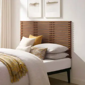 Modway Render Wall Mount Queen Headboard in Walnut