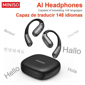 [New Year's gift] MINISO X28 Wireless Earbuds Bluetooth 6.0 Earphones, In Ear Earbuds,Waterproof Wireless Earphones, Support 148 Languages Real Time ,Suitable for Office, Sports, Study and Audio Calls, Built in Microphone, Gaming Bluetooth Headphones