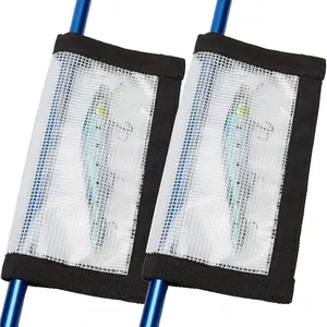 Fishing Lure Wraps 4-10 Pack Durable Clear PVC Lure Wrap for Fishing Rod Saltwater Hook Covers Fabric Lure Protector