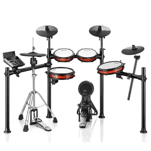 Donner DED-200 PRO Electronic Drum Set, 5 Drums & 4 Cymbals with Independent Hi-Hat Stand