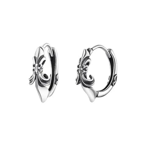 18mm Cross Small Hoop Earrings for Men Women,Streetwear Hip Hop Unisex Style