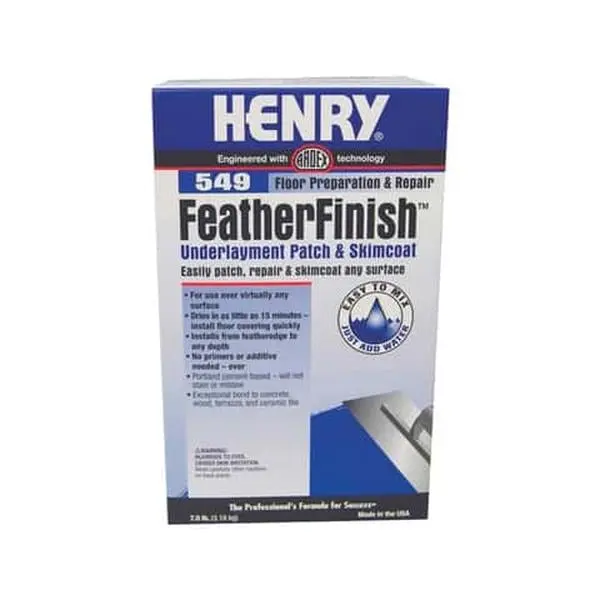 Henry Gray Portland Cement Underlayment Patch & Skim Coat (7 lbs) - Easy-to-Mix, Feather-Edge, Exceptional Bonding Strength, No Primers/Additives Needed for Commercial & Residential Indoor Floors