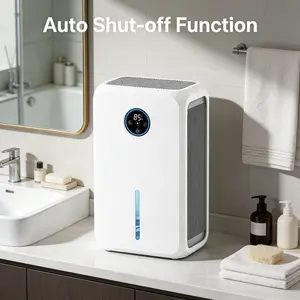 Quiet Dehumidifier for Small Spaces, 2.6L Home Dehumidifier with LED Display & Auto Shut Off, Dehumidifiers for Bedroom Bathroom RV Closet, 850 Sq.Ft Coverage, All-Season Use