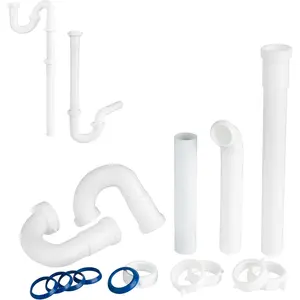 Bathroom Sink Drain Kit,for  1-1/4" Bathroom & Kitchen Sink Drain Repair,1-1/4" P  or S  Sink Plumbing Kit,Sink Pipe Replacement Parts