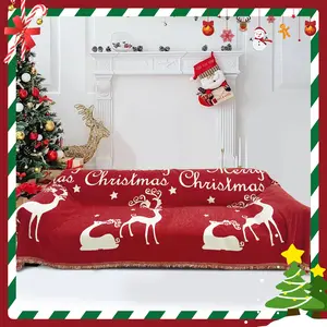 Christmas Pattern Sofa Cover for Armchairs & Sofas High-Quality Chenille Fabric Easy to Clean Home Decor for Living Room & Bedroom