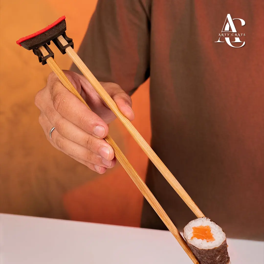 Torii Gate Chopstick Helper | 3D Printed Japanese Chopstick Rest | Elegant Sushi Table Decor | Functional Japan-Inspired Gift Cutlery Tableware