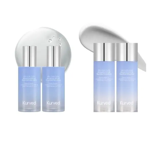 [Kurved] Skin Aging Curve Advanced Peptide Rejuvenating Serum & Cream Set (2 Serums + 2 Creams)