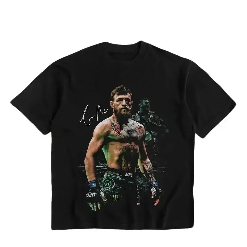 UNDISPUTED Conor "The Notorious" McGregor Signature Heavy Cotton T-shirt UFC Pound For Pound Shirt MMA Fan Apparel Pump Cover Direct-to-garment Printing Top
