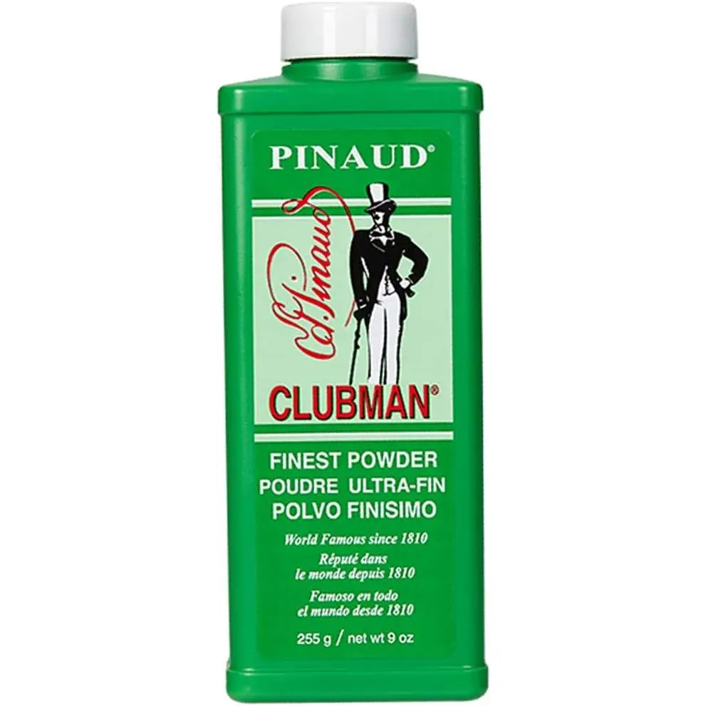 Clubman Pinaud Body Powder - Cornstarch & Zinc Oxide, Moisture & Odor Control, Antibacterial, Moisturizing, Fresh Classic Scent, Smoothing Formula for All Skin Types, 9 oz Body Care Dusting Powder