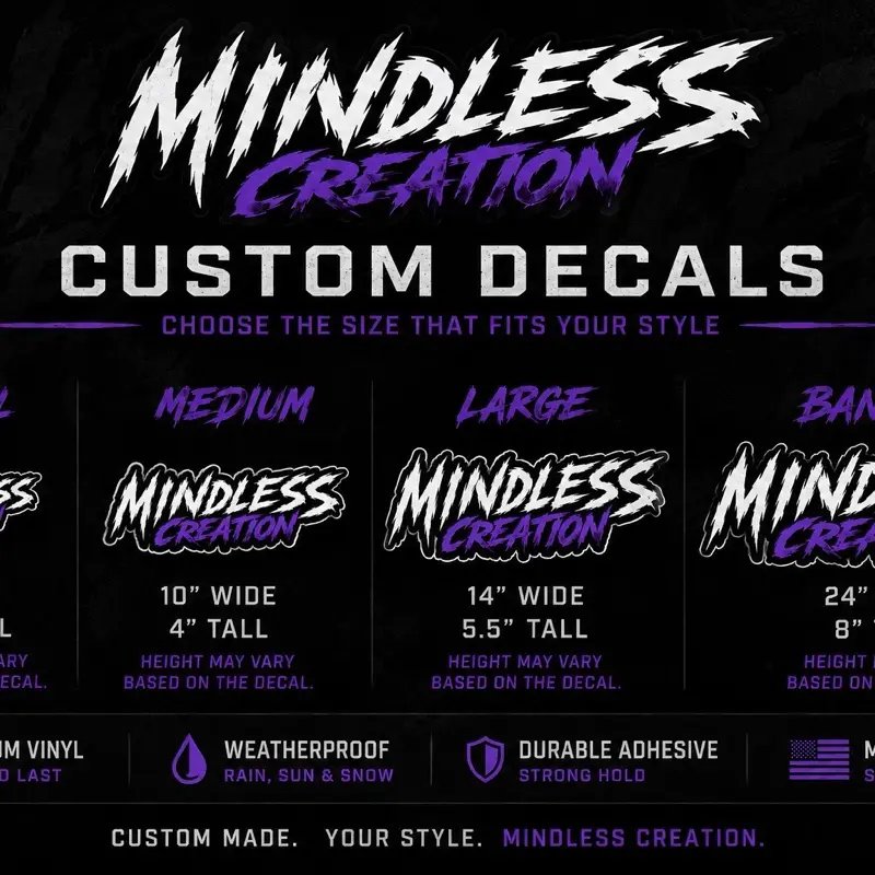 Custom Vinyl Decal, Removable, Waterproof for Home Decor, Car Windows