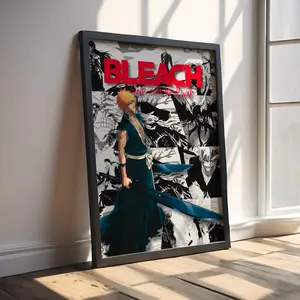 Bleach Manga Poster Ichigo Kurosaki Curated Manga Panels