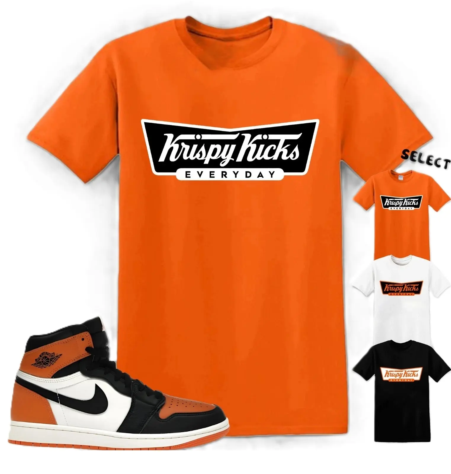 Orange Shirt Matching Jordan 1 Shattered Backboard, AJ 1 Shattered Backboard Shirt for Men, Fashion Clothes, Casual Everyday Wear