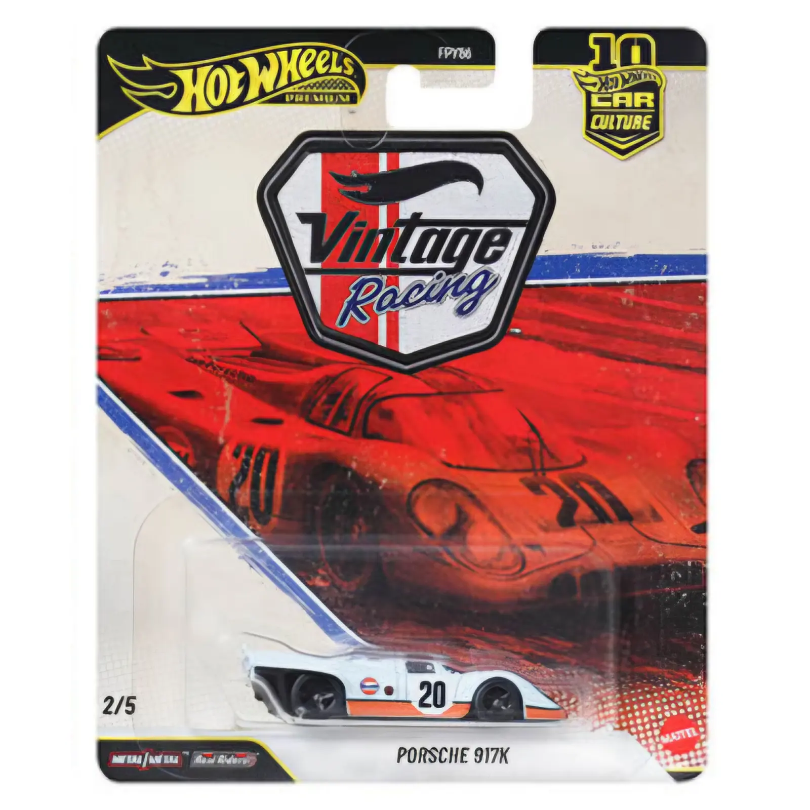 Hot Wheels Car Culture 2026 Vintage Racing, Porsche 917K, 1:64 Scale, Diecast Model Car