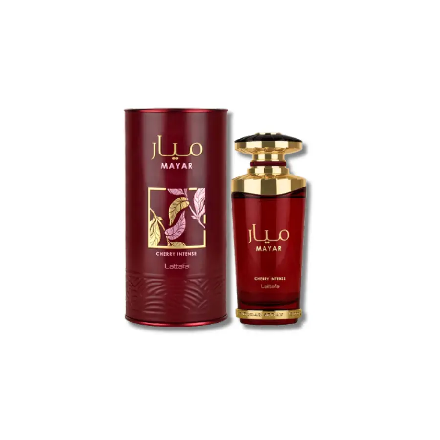 Lattafa Mayar Cherry Intense Eau De Parfum - 3.4oz Unisex Cherry Vanilla Aromatic Woody Fragrance with Wood Notes, Single Item, Cherry Vanilla Perfume