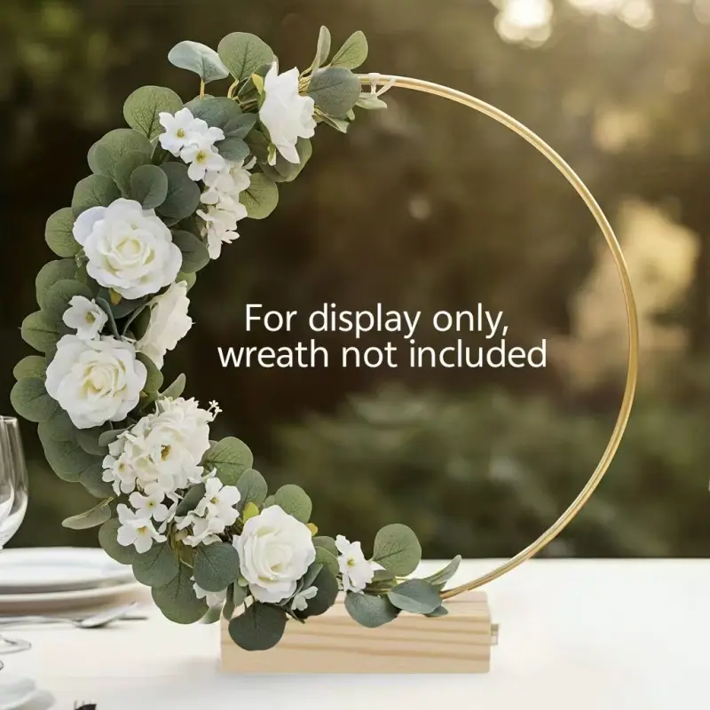 Wedding DIY Metal Wreath Decoration Set, Wedding Bundle, Wall Hanging & Table Centerpiece with Base & Metal Ring