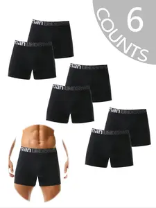Men's Ultrafine Fiber Underwear Set, 6/9 Pieces, Fashionable Breathable Boxer Style, High Elasticity Fabric, Suitable for Teens and Boxers