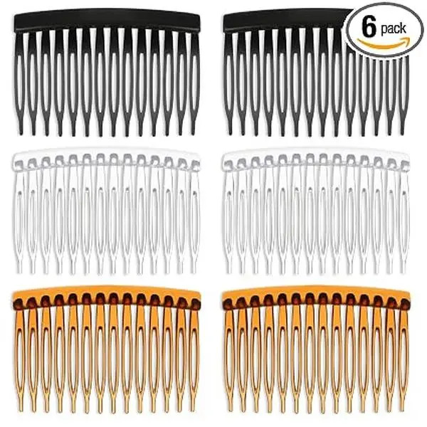 6 Pcs French Side Comb 14 Teeth, Hair Combs for Women Accessories, Vintage Decorative Hair Combs for Women Girls Bridal Wedding Veil Fine Hairs