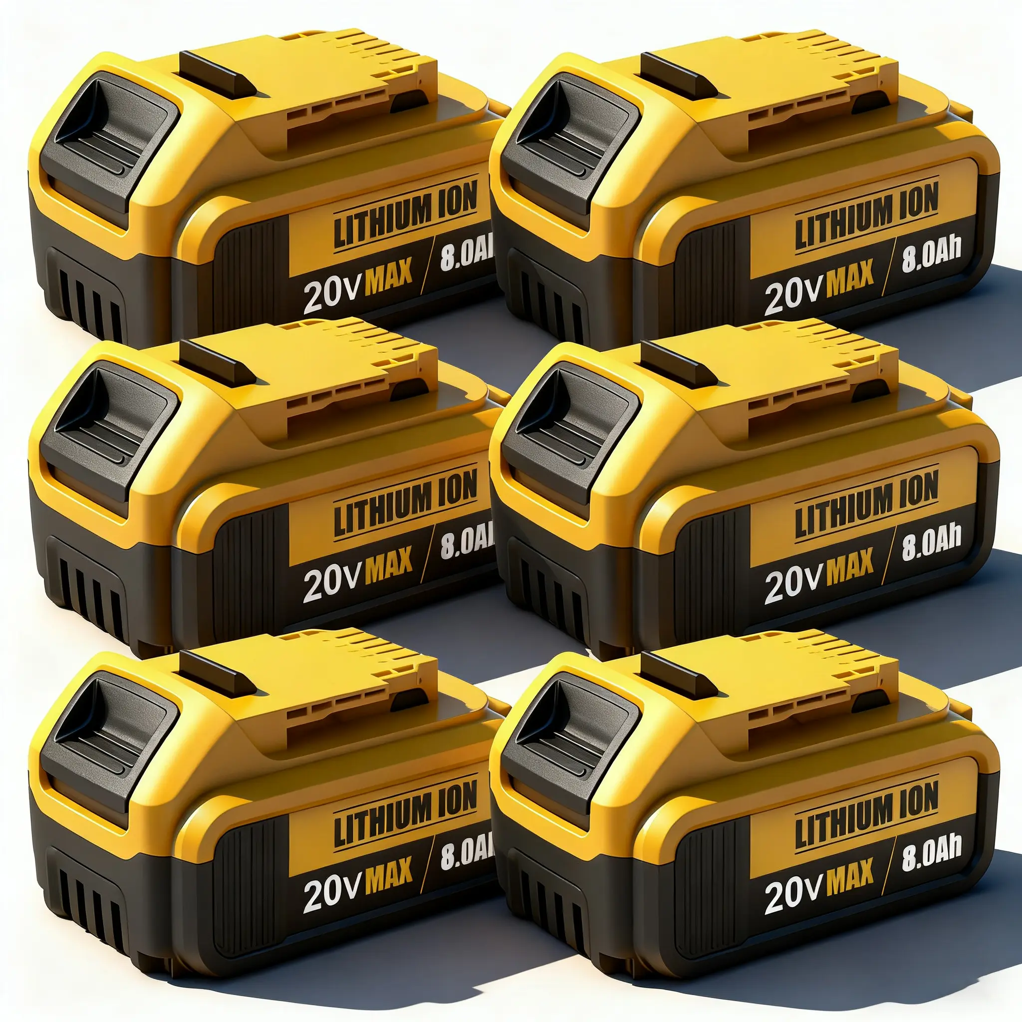 8.0Ah Lithium Battery Replacement for Dewalt 20V Battery Lithium-ion MAX DCB200 DCD/DCF/DCG/DCS Series dewalt batteries Black Friday