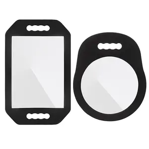 Hairdressing Mirror with Foam Frame, 1 Count Dual Handle Hairdressing Makeup Mirror, Professional Barber Hair Salon Mirror for Salon Home Supplies, Decor, Bar Mirrors