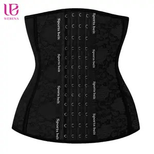 Werena Women's Waist Trainer Corset Shapewear Tummy Control Shaping Waist Cincher Belly Band Lace Sport Belt