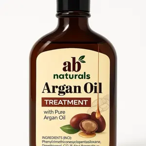 AB Naturals Argan Oil Treatment - 8.45 fl oz, Pack of 2, Enriched with Pure Argan Oil, Multi-purpose for Hair Scalp Face & Body, Restores Moisture Improves Elasticity Adds Shine