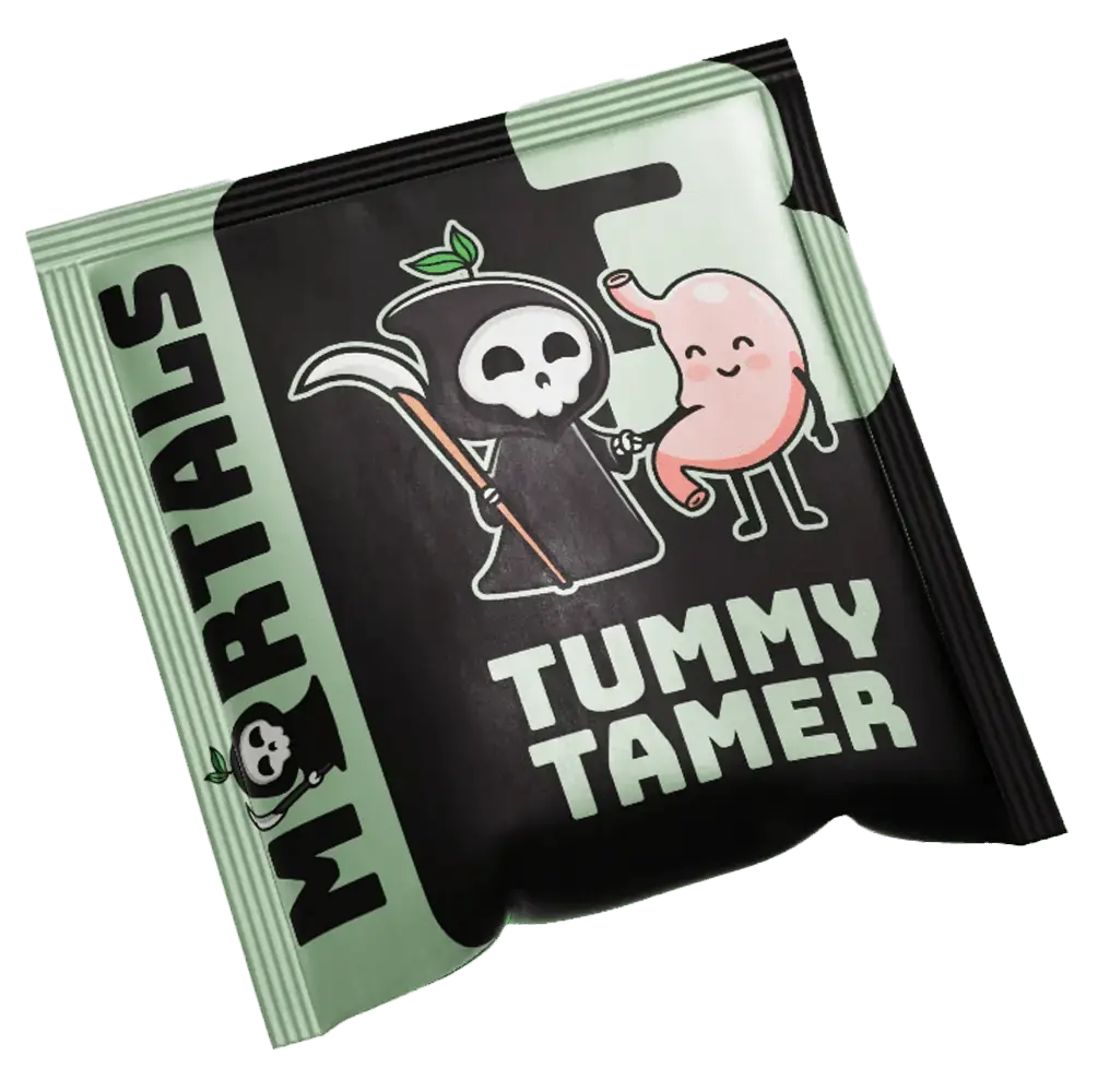 Tummy Tamer Natural Bloating Relief Supplement Fast Acting Alternative to Tums Pepto Heartburn Nausea Indigestion Relief with Ginger Probiotics Digestive Enzymes 2 Capsules Made in USA