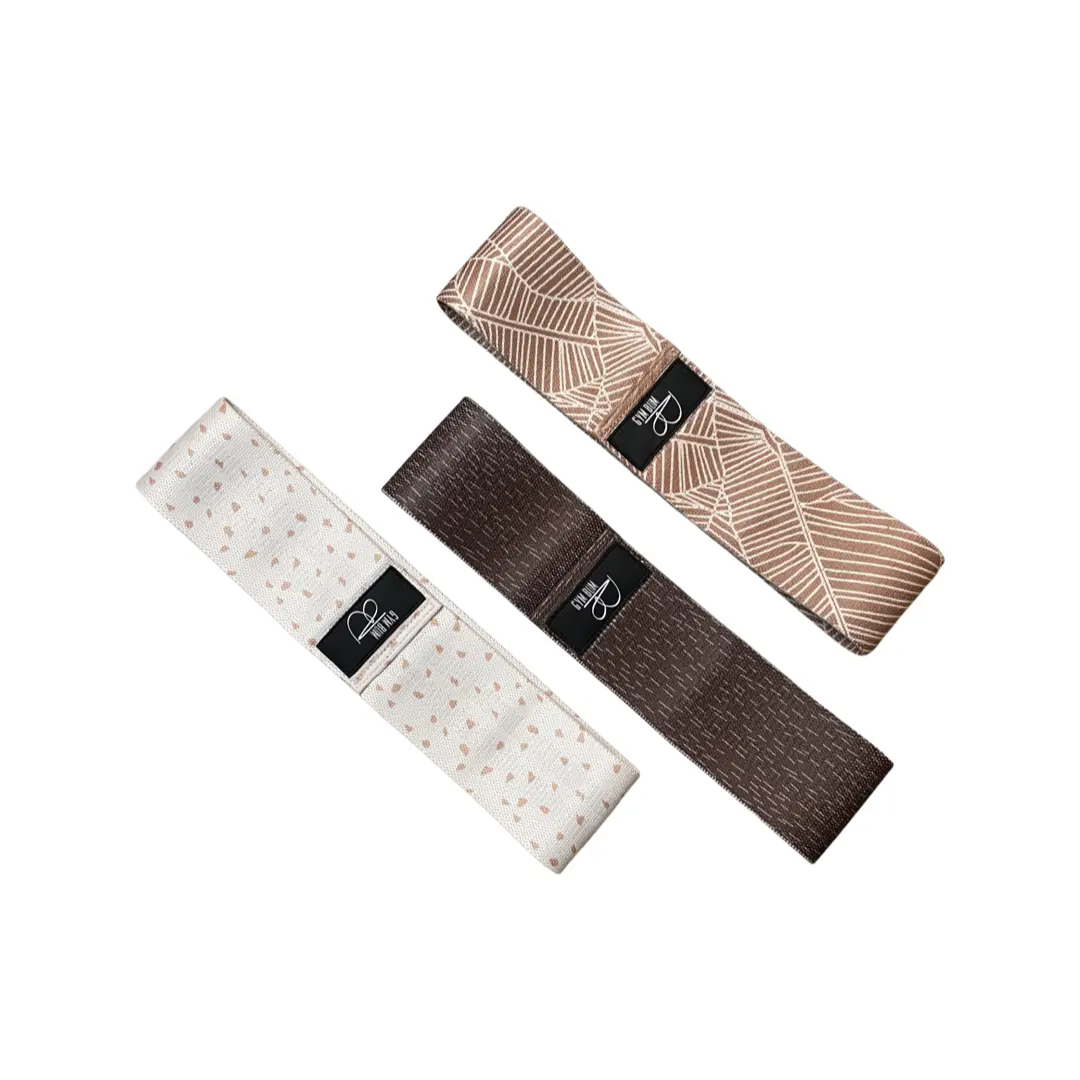 Resistance Booty Bands and Travel Bag (Pack of 3) Light, Medium, Strong Resistance