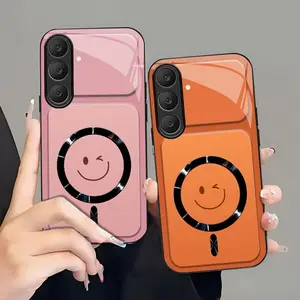 Winking Smiley MagSafe Compatible Case with Glossy Camera Lens Protection  for [Galaxy S25 Fe] 952