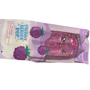 Squishy Glitter Toy, Portable Tactile Sensory Stress Reliever for Squishy Sensory Play, Anxiety Relief Product, Stress Relief Tool