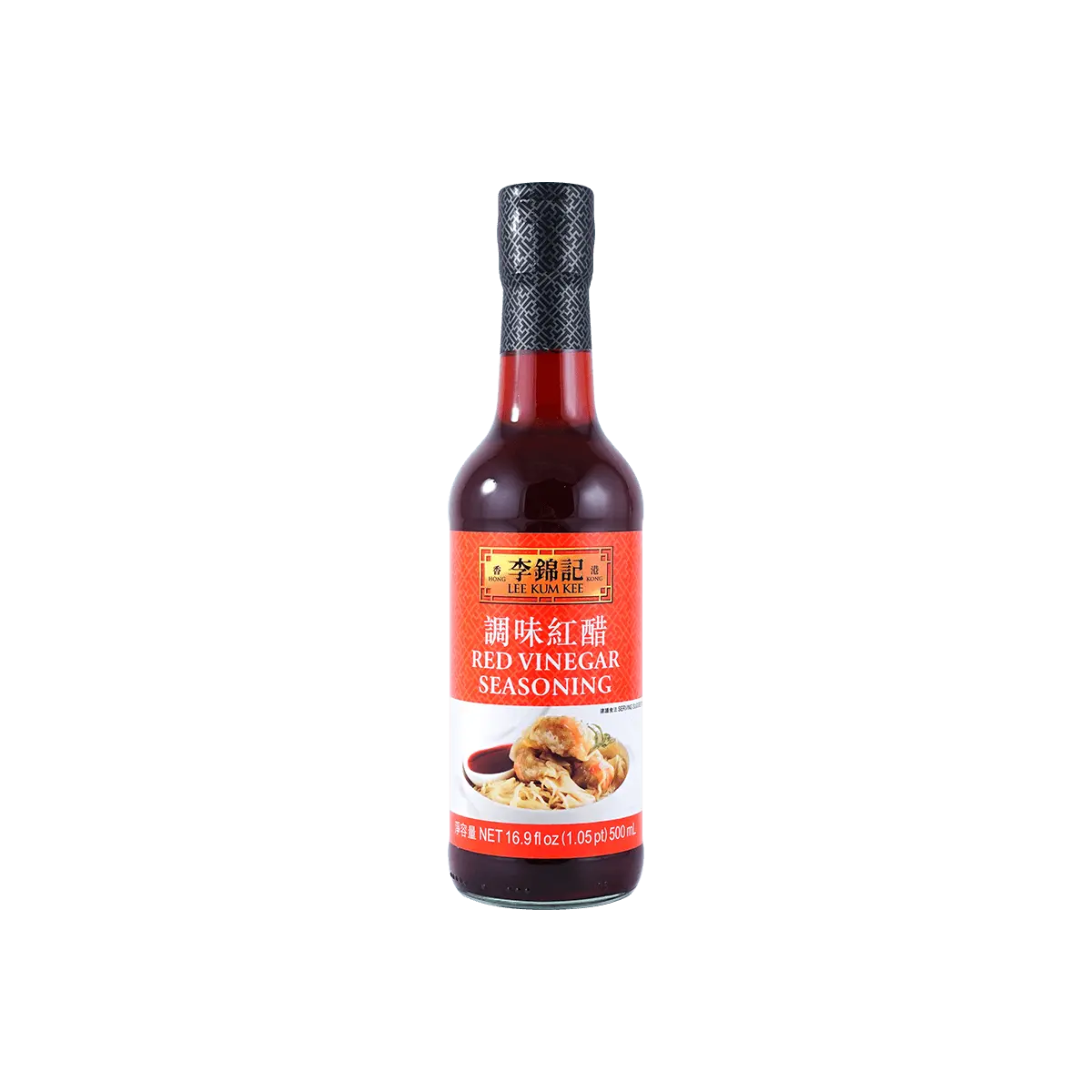 Lee Kum Kee Premium Red Zhejiang Vinegar 500ml - Authentic Chinese Cooking Condiment, Sweet & Tangy Flavor for Marinades, Dips, and Stir-fries