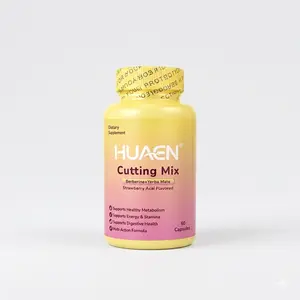 HUAEN Supplement Capsules - Strawberry Açaí Flavor, 300mg Berberine Dual-Action Formula, Craving Control & Gut Health Support, 30-Day Supply
