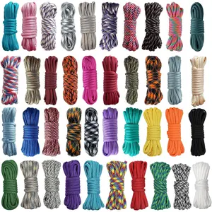 40 Colors 10 Feet 550lb Multifunction Survival Paracord Rope Random Combo Crafting Kit for Making Lanyard Bracelet Dog Collar Ideal Gift