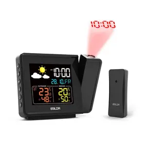 BALDR Atomic Alarm Clock with Projection – Indoor & Outdoor Temperature, Humidity, and Weather Forecast