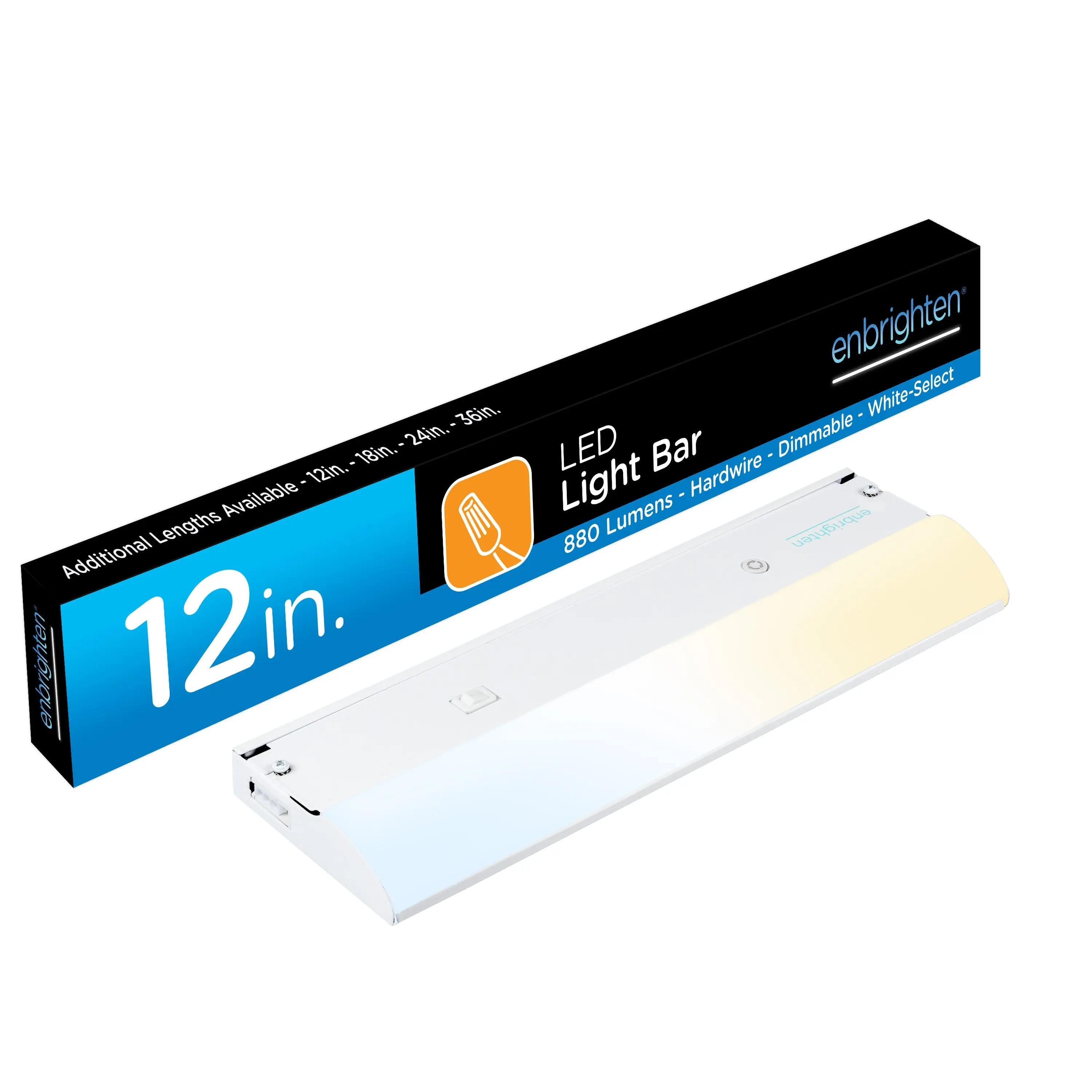 Enbrighten 12in. Direct Wire LED Light Bar, Tunable White