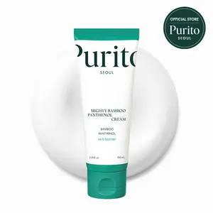 [Purito Official] Mighty Bamboo Panthenol Cream I 10% Panthenol for Post-Acne Moisturizer Recovery & Glow Boost Silicone-Free Non-Comedogenic Vegan I Korean Skincare