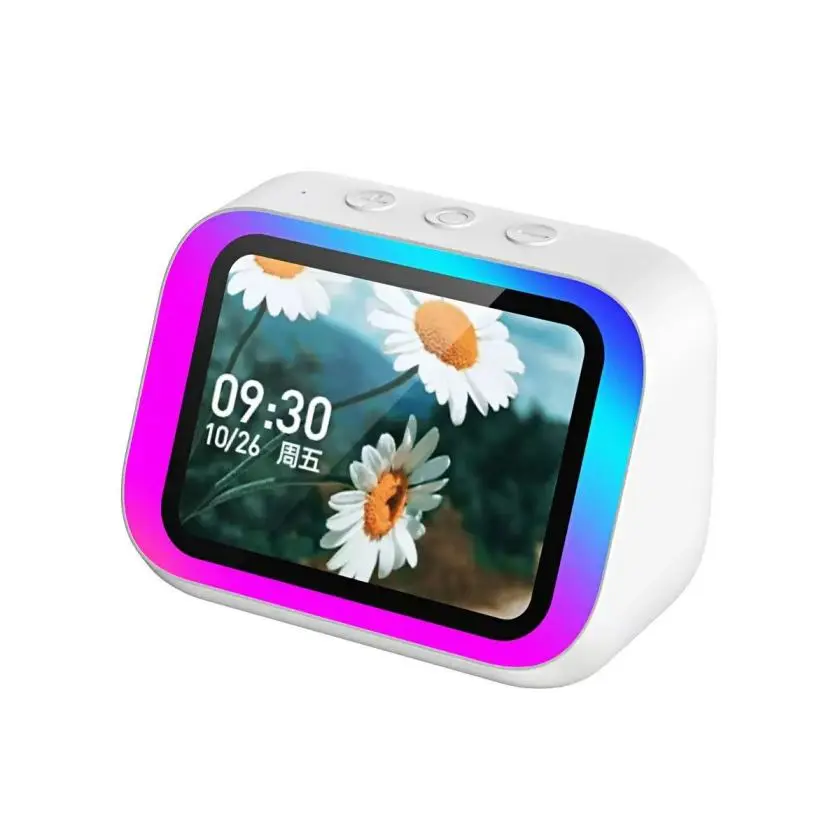 Smart Digital Alarm Clock with Voice Assistant, Weather Forecast & Large Aesthetic Screen for Desk & Nightstand, Black