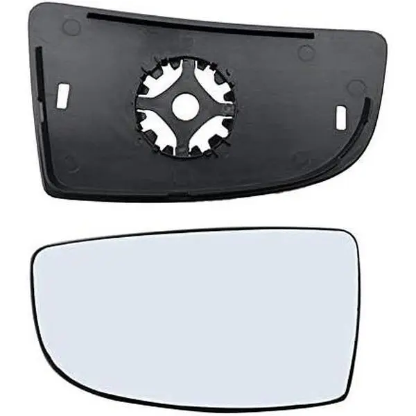 Left Driver Side Mirror Lower Glass with Plate - Blind Spot Correction Truck Accessory for 2015-Onward Ford Transit 150/250/350 Automotive Car Exterior Replacement Part