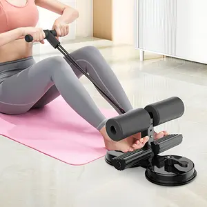 Portable sit-up bar with 2 strong suction cups and adjustable tripod - Tension rope fitness equipment Abdominal Workout Equipment for abdominal, core, arm, and leg training - Home gym fitness gear for women/men, anti-slip design, compact exercise tool