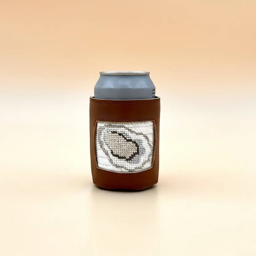 Brown Leather Coozie