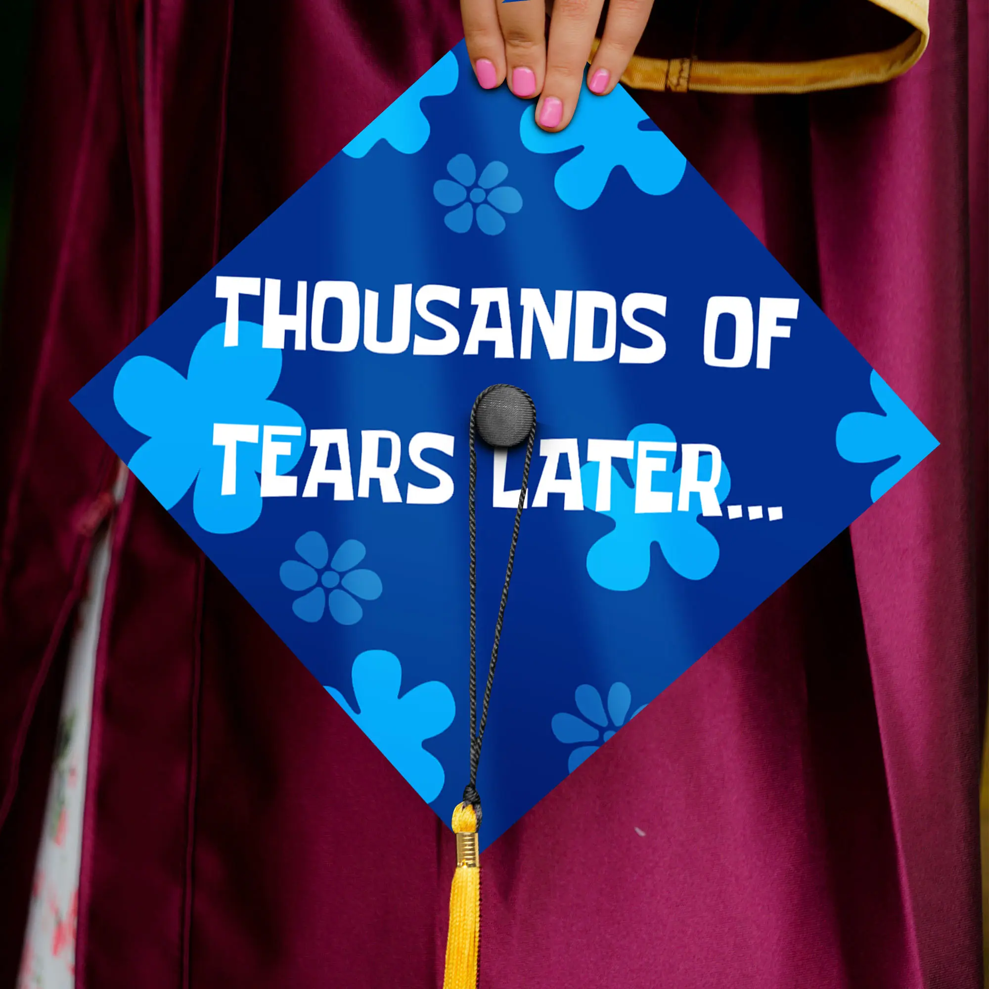 Custom Graduation Printed Graduation Cap Topper, Motivative Grad Cap ...