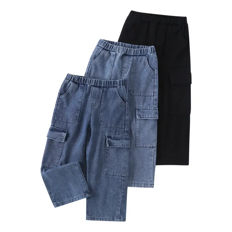 3-piece #SohoChic Best-selling  sets for boys for Summer; stylish and versatile holiday outfits; boys' pants with pockets; baby pants; cute kids' jeans Combined Set Fashion Set