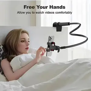 360-Degree Rotating Tablet & Phone Stand, Compact Adjustable Portable Bedside Mount with Flexible Spiral Base, Perfect Bedside Companion for Tablets and Smartphones, Tablet Holder, Ipad Accessories