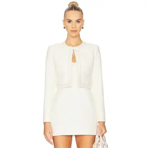 LoveShackFancy Ralphette Jacket in Cream