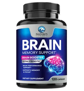 Brain Memory Supplement - 3X Strength Nootropics for Concentration, Clarity & Focus Support - Brain Health Cognitive Vitamins with Bacopa, Phosphatidylserine & DMAE, Brain Booster Pills, 120 Capsules