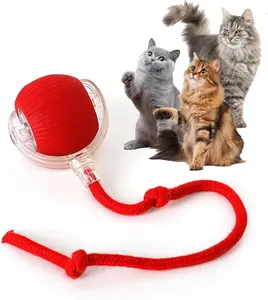 cat Interactive  Toy Ball Motion Activated Rechargeable Rolling Ball with Detachable Tail Automatic Self Moving Rotating Ball Indoor  Kitten Mental Stimulation Toy Smart Electric Pet Ball Anti Boredom Exercise Training Toy for Indoor Small Medium cat
