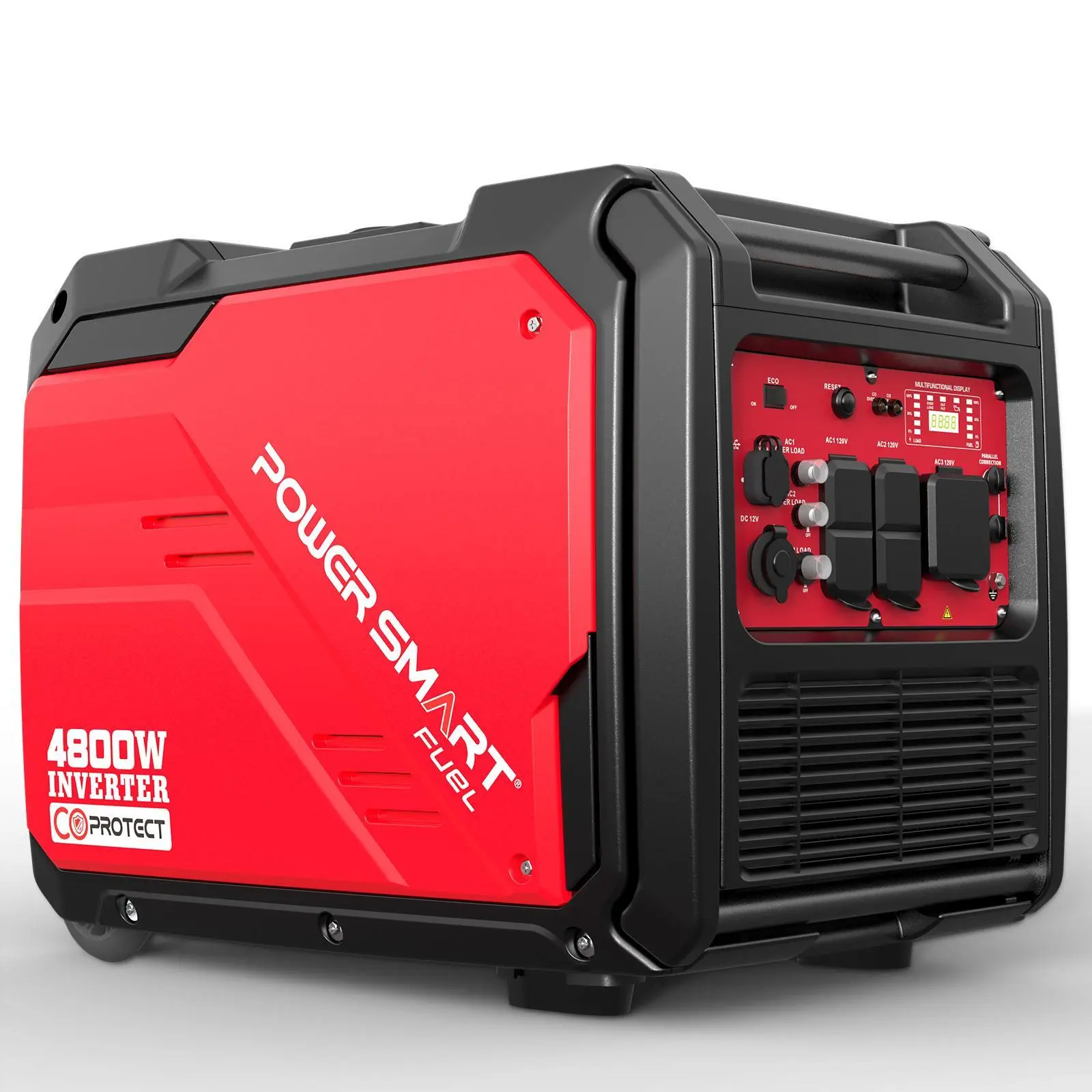PowerSmart 5000W-4800W Portable Inverter Generator,Electric Start,Gas Powered Quiet Inverter Generator with CO Alarm & RV Ready 30A Outlet,223cc Engine Eco-Mode Generator for Home Backup,Camping and Tailgating, PS5046CE HB5046C
