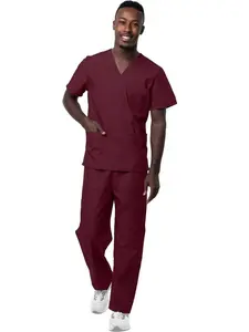 Unisex V-Neck/Drawstring Pant Scrub Set