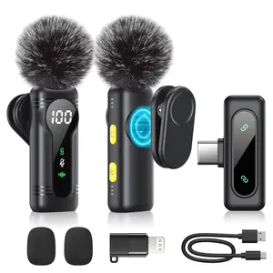 Mini Pro Wireless Lavalier Microphone, Lapel Mic for iPhone, iPad, Android, Usb Streaming Mic | Intelligent Noise Cancelling, Magnetic Rotating Clip, Long Battery Life | Ideal for Video Recording, Vlogging, Teaching, Interviews, Podcasts |