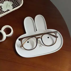 Kawaii Miffy Catch-all Tray Cute Minimalist Rings Bracelets Earrings Glasses Storage Room Decor Girl Gift