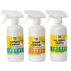 Powerhouse Cleaning Gift Set - 16 oz Surface Cleaner, 16 oz Wood Cleaner, 16 oz No More Stains - Streak and Germ-Free Organic Solutions for Glass, Mirrors, Granite, Marble, Stainless Steel, Tile, Laminate, and More Household Bottles